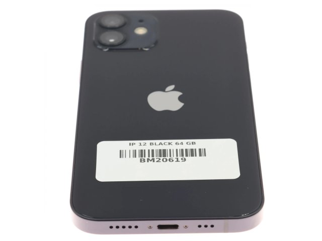 !! 1 ÉV GARANCIA !! iPhone 12 Black 64 GB – BM20619 – 100% AKKU