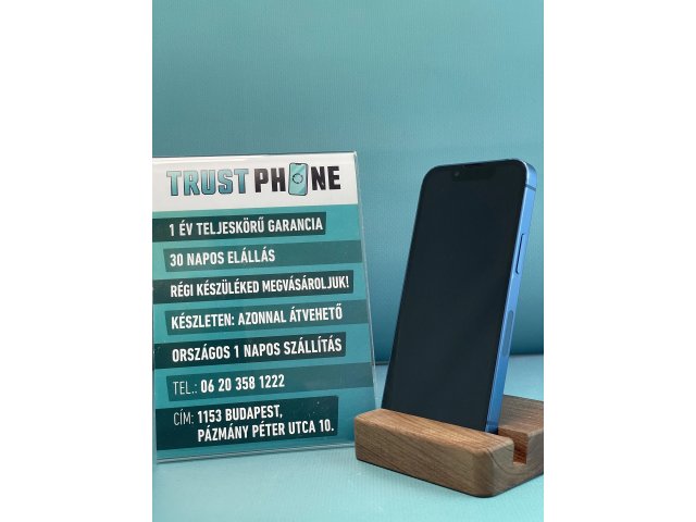 !! 1 ÉV GARANCIA !! iPhone 13 Mini Blue 128 GB – MD1240VA – 100% AKKU