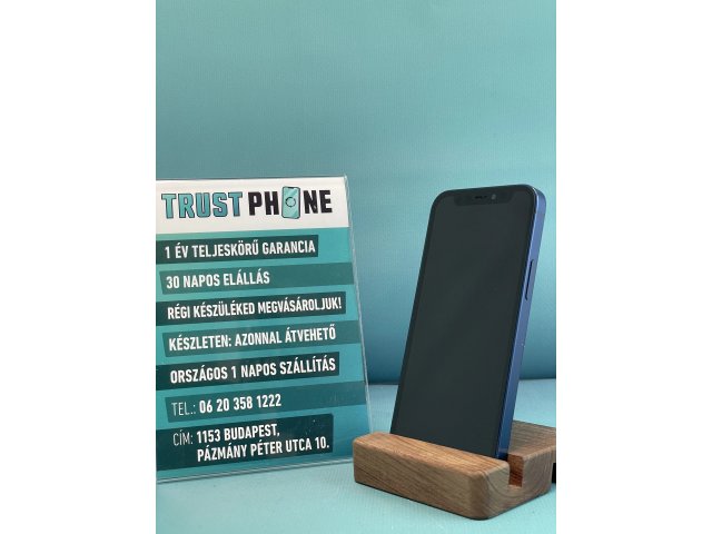 !! 1 ÉV GARANCIA !! iPhone 12 Mini Blue 128 GB – TRT578 – 100% AKKU