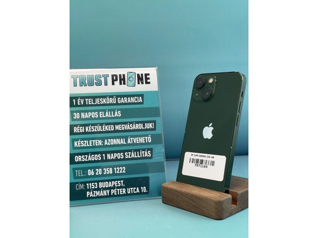 !! 1 ÉV GARANCIA !! iPhone 13 Mini Green 256 GB – TRT1169 – 100% AKKU