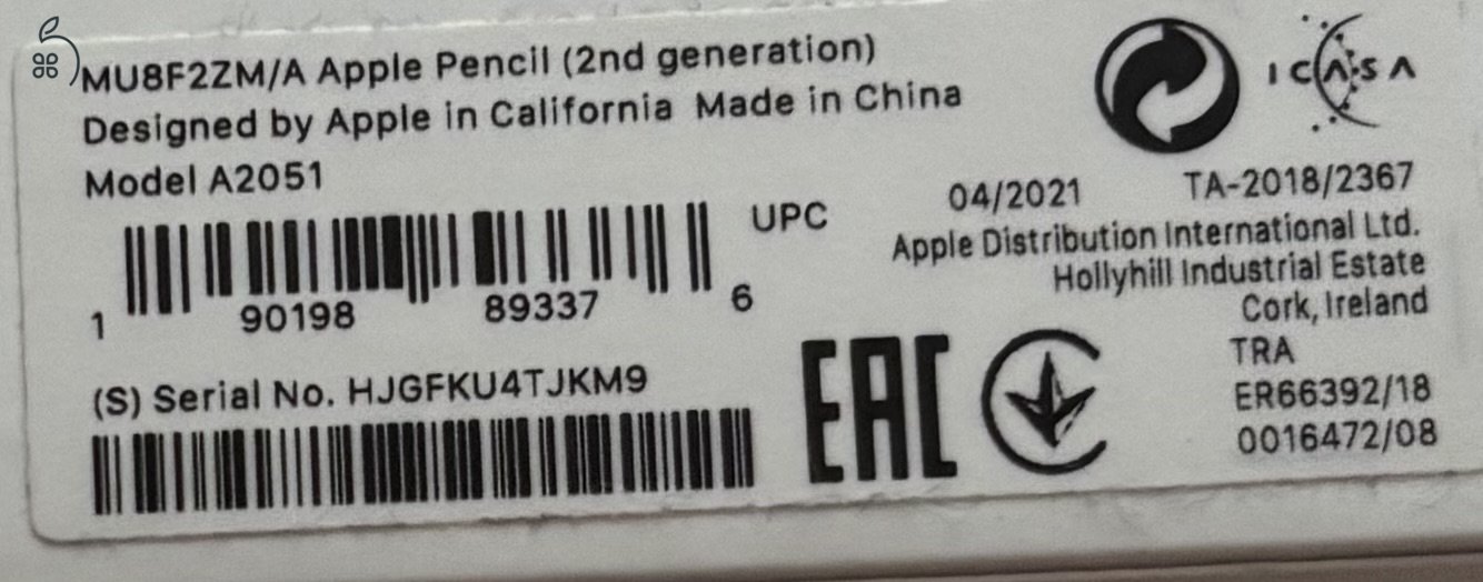 Apple pencil 2nd gen.