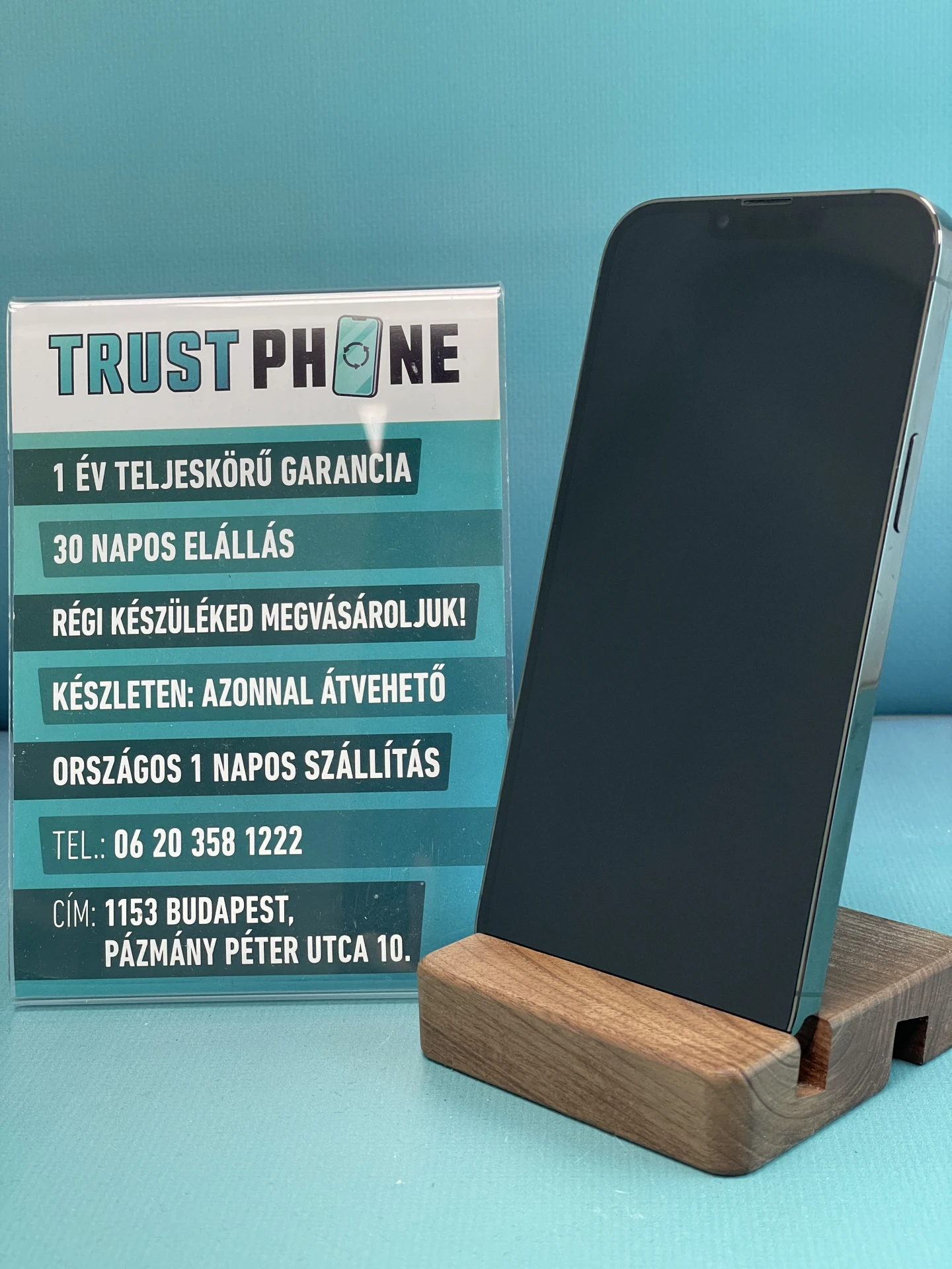 !! 1 ÉV GARANCIA !! iPhone 13 Pro Max Alpine Green 256 GB – TRT463 – 100% AKKU