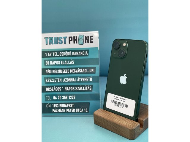 !! 1 ÉV GARANCIA !! iPhone 13 Mini Midnight Green 256 GB – TRT1215 – 100% AKKU