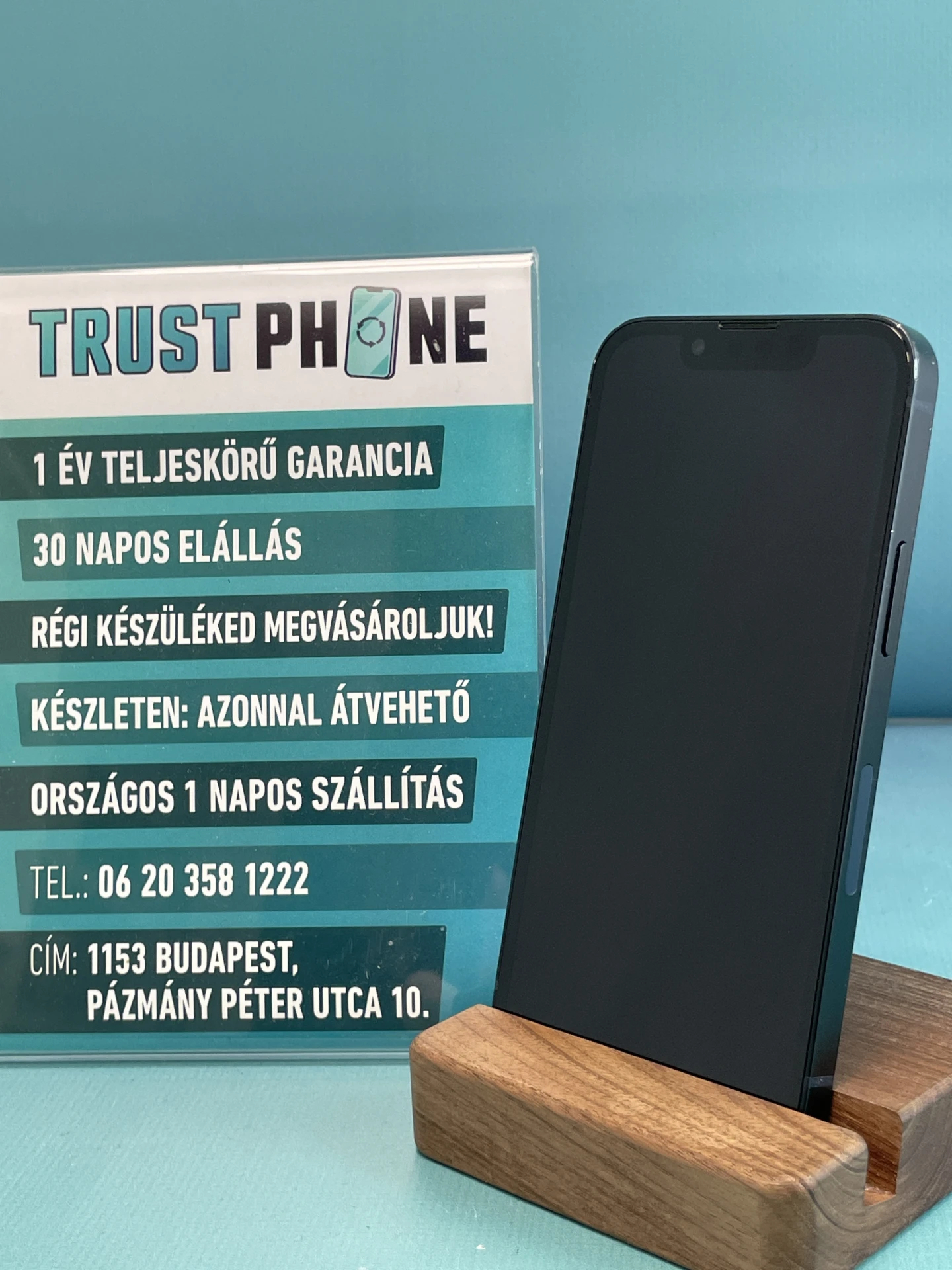 !! 1 ÉV GARANCIA !! iPhone 13 Mini Midnight 256 GB – TRT1226 – 100% AKKU