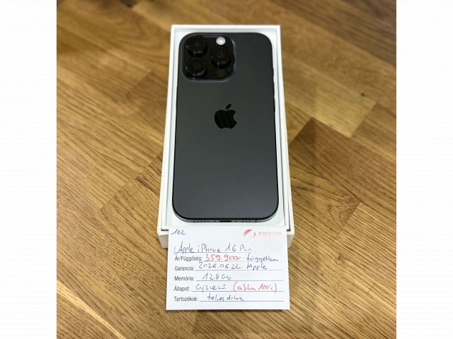 162.Apple iPhone 16 Pro - 128 GB - 2026.06. 22. Apple gar.