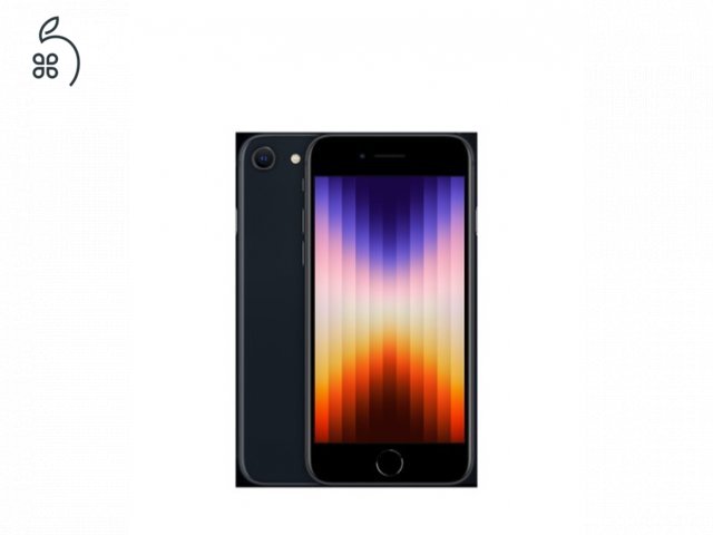 Eladó Új iPhone SE 3 2023 64 GB Midnight - nem aktivált, gyári, független, garancia: 2026 08-ig +Ajándék gyári tok!