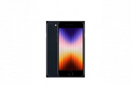 Eladó Új iPhone SE 3 2023 64 GB Midnight - nem aktivált, gyári, független, garancia: 2026 08-ig +Ajándék gyári tok!