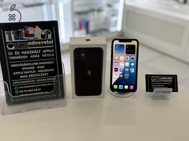 iPhone 11 64GB Független Megkímélt/1-3 hónap gar./Akku 100%/p4025