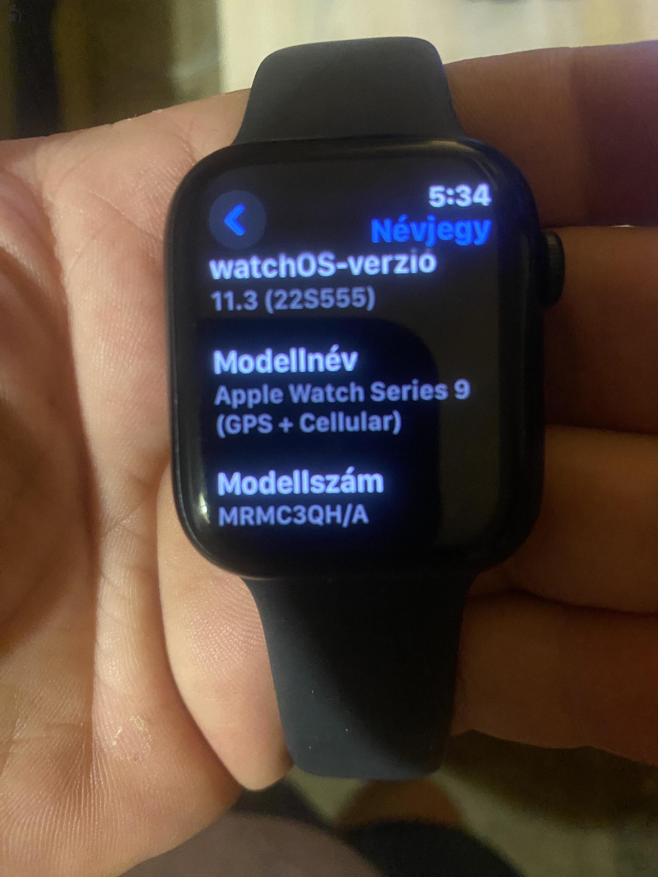 Apple Watch Series 9 45mm GPS+Cellular 100% Akkumulátor