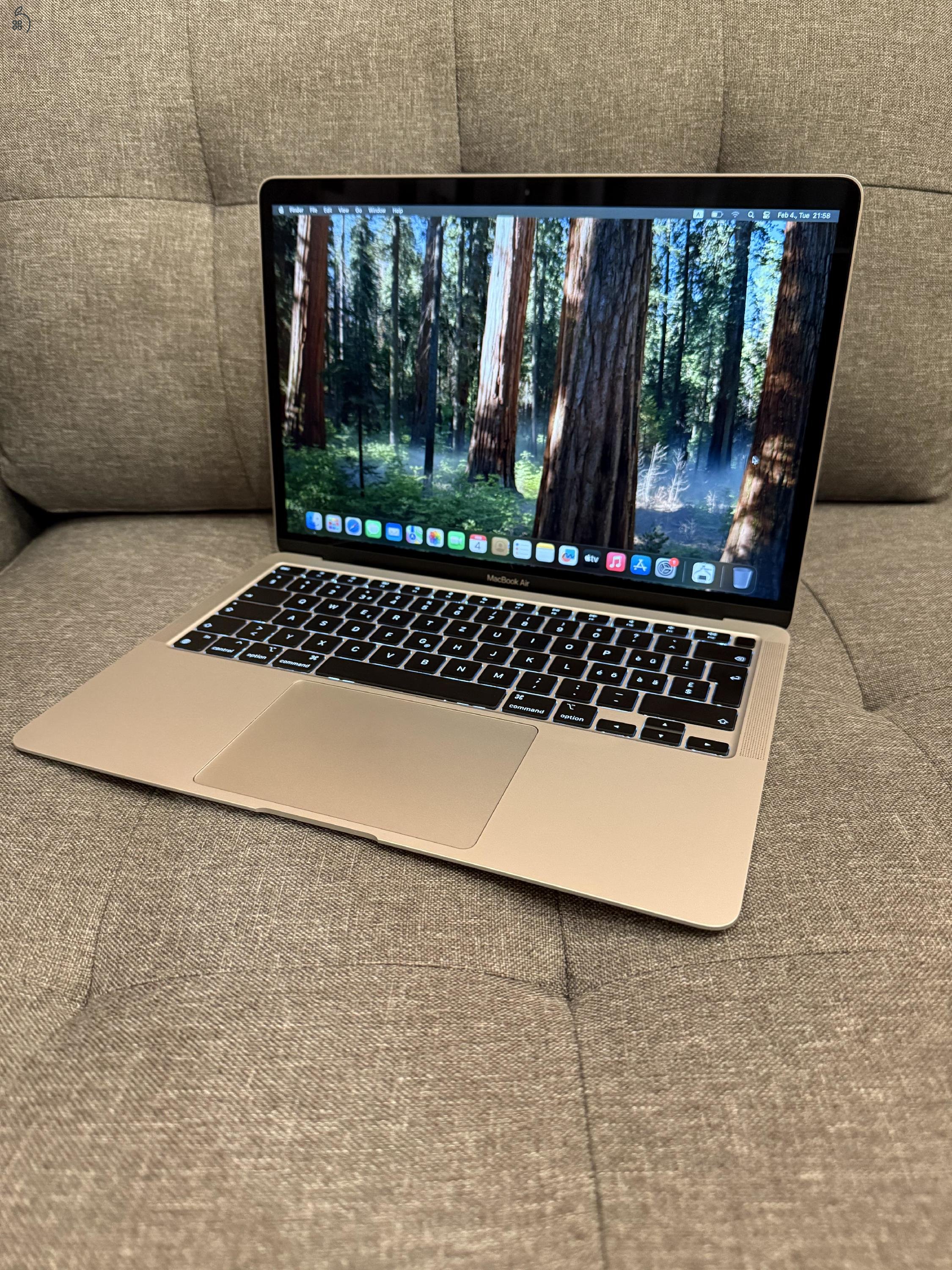 Apple MacBook Air M1 Silver (8GB RAM, 256GB SSD, 100% akku, 2023 gyártás)