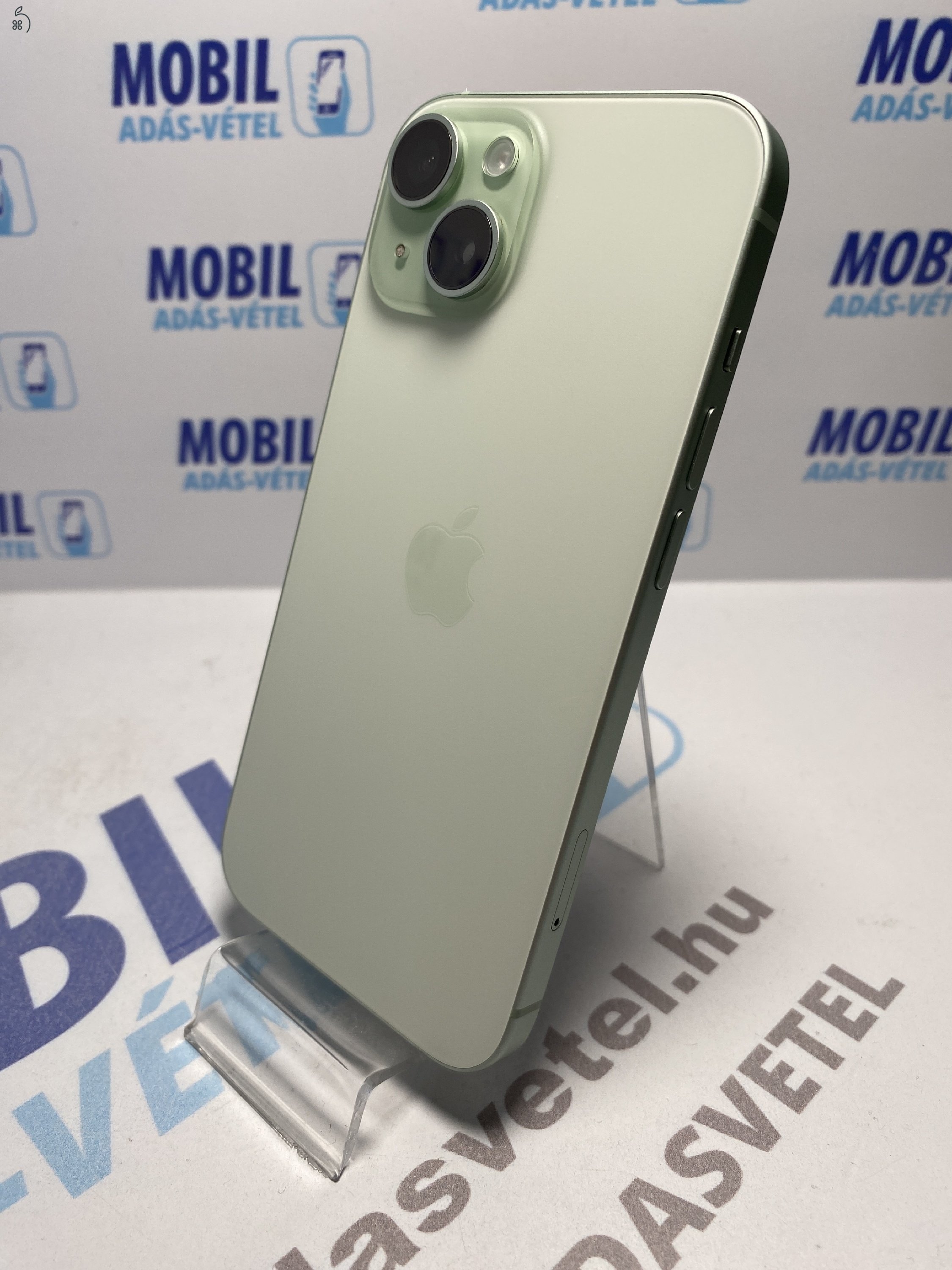 Apple iPhone 15 128 GB Green - akku 88% - 12 hó garancia