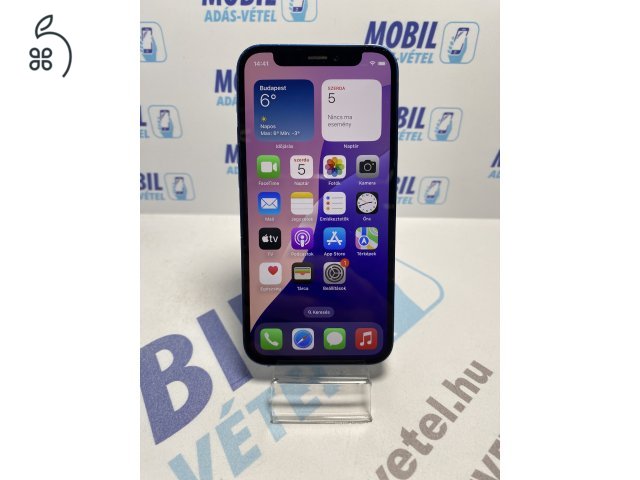  Apple iPhone 12 Mini 128 GB Blue - akku 100% - 12 hó garancia 