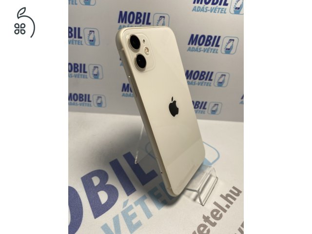  Apple iPhone 11 128 GB White - akku 100% - 12 hó garancia 