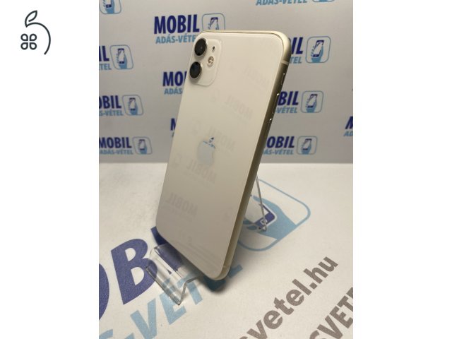  Apple iPhone 11 128 GB White - akku 100% - 12 hó garancia 