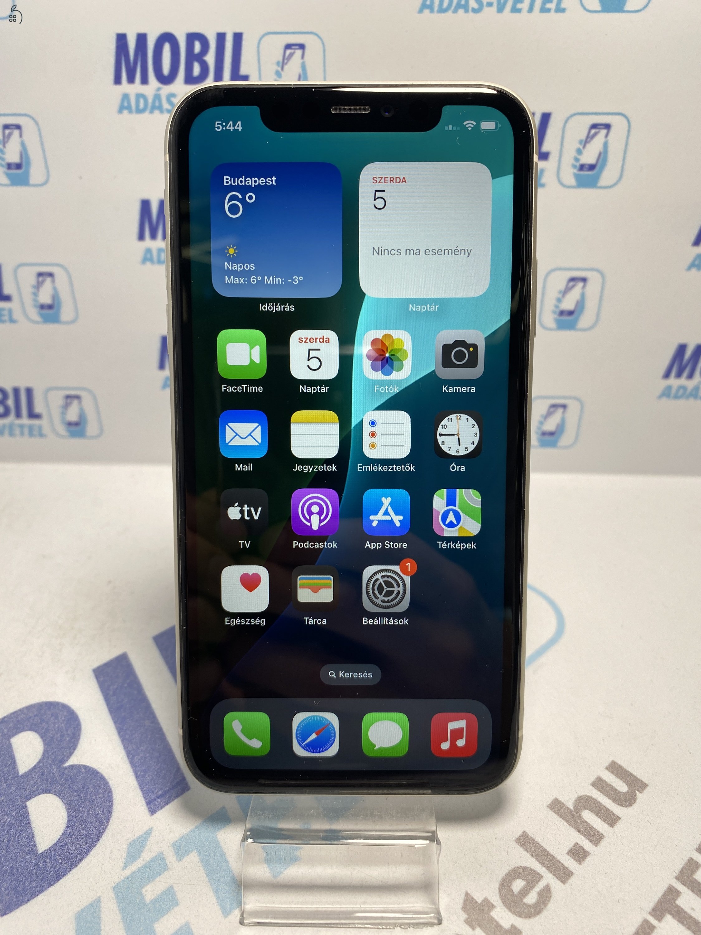  Apple iPhone 11 128 GB White - akku 100% - 12 hó garancia 