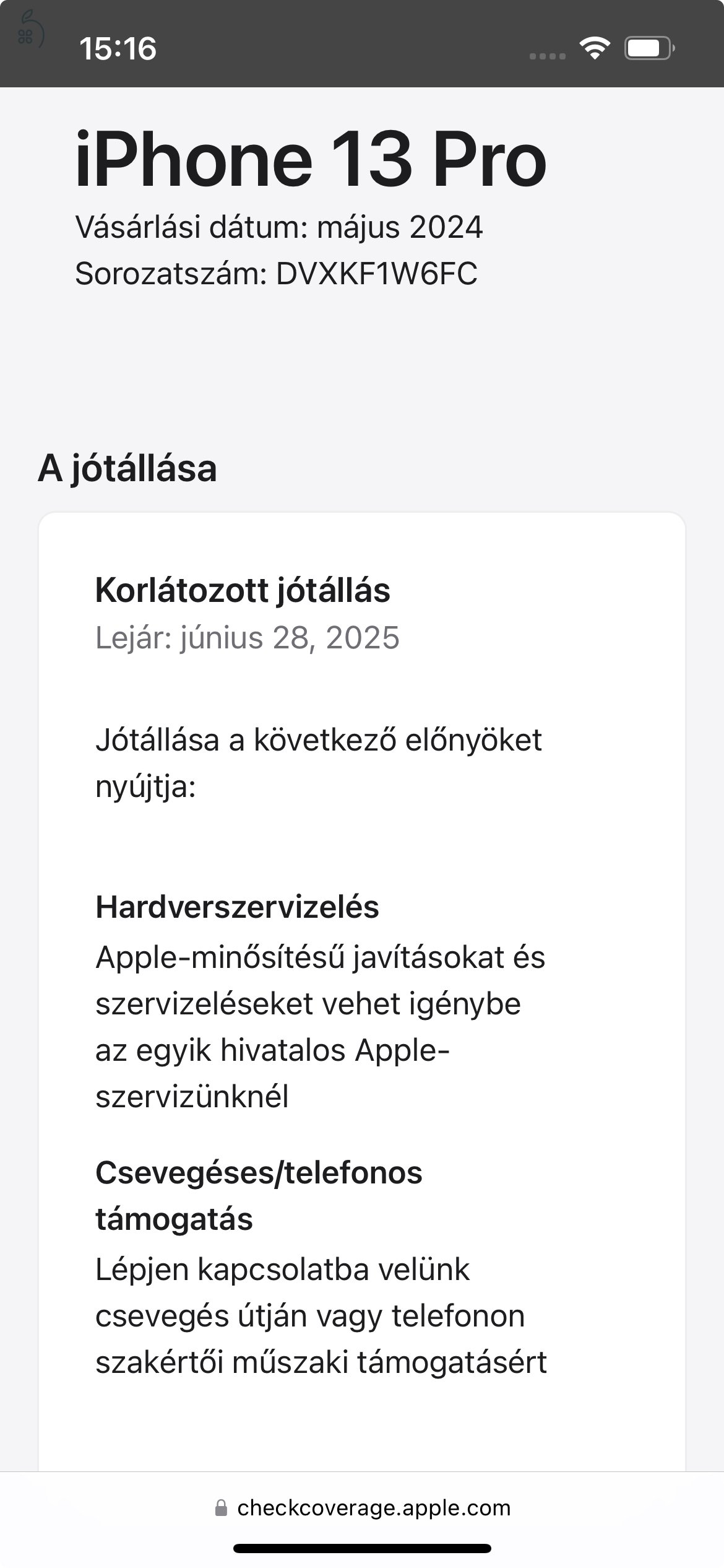 iPhone 13 Pro 128gb Grafit Független 100% akku 4 Hó Gar + Beszámítás