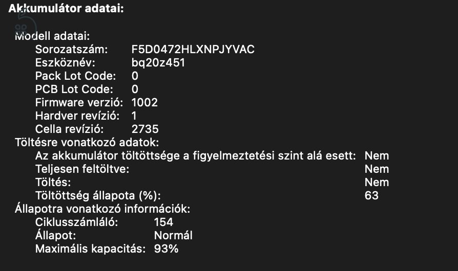 Macbook Air M1, 256GB HDD,93% akku újszerű, magánszemély 