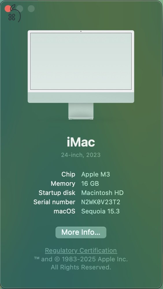 iMac M3, 16GB RAM, 512GB SSD, zöld, magyar bill.