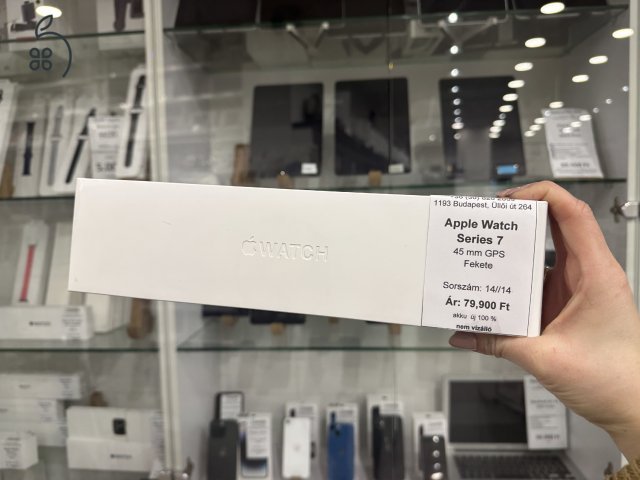 ÚJ AKKUMULÁTORRAL | Apple Watch Series 7 45 mm fekete | nem vízálló! (14/14) 