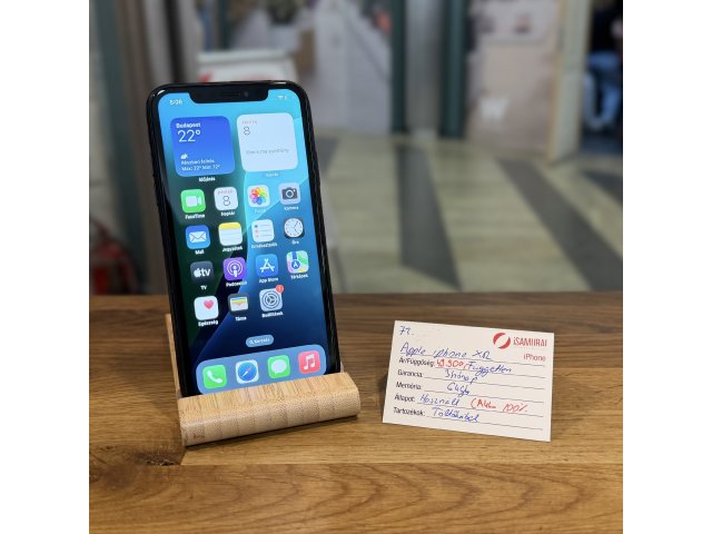 Apple iPhone XR - 64 GB - Fekete - Független - ÚJ AKKU (73.)