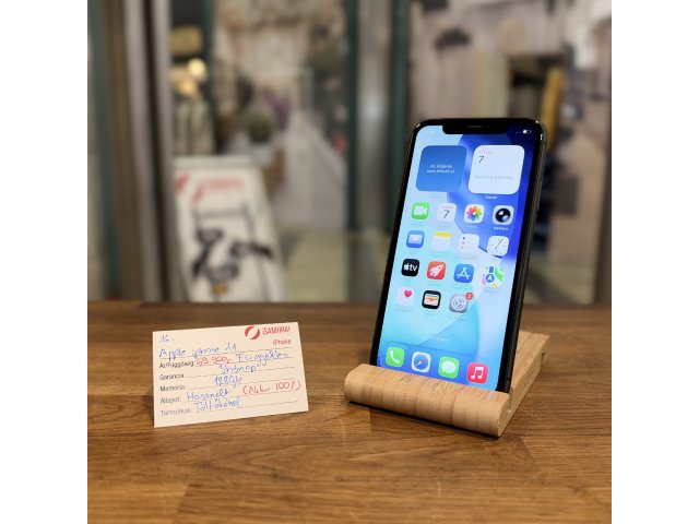 Apple iPhone 11 - 128 GB - Fekete - Független - Akku 100% ( 16.)