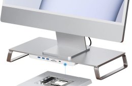 Hagibis USB-C hub monitor állvány 2x1TB SSD-vel