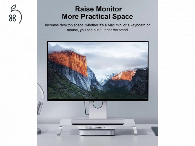 Hagibis USB-C hub monitor állvány 2x1TB SSD-vel