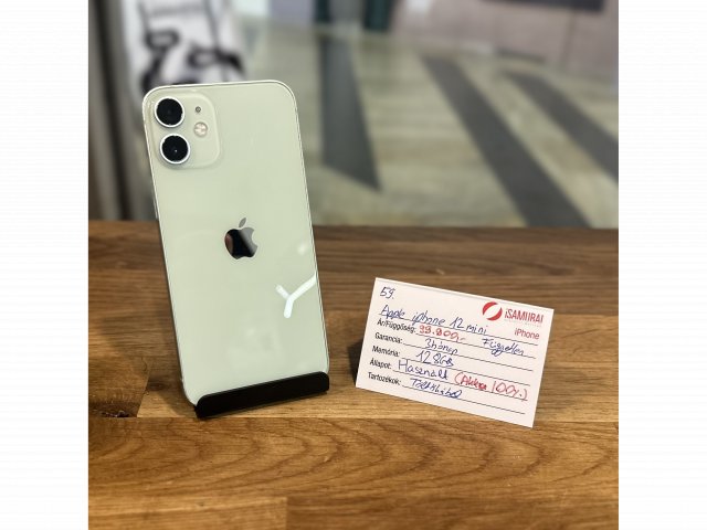 59. Apple iPhone 12 mini - Zöld - 128 GB - ÚJ AKKU