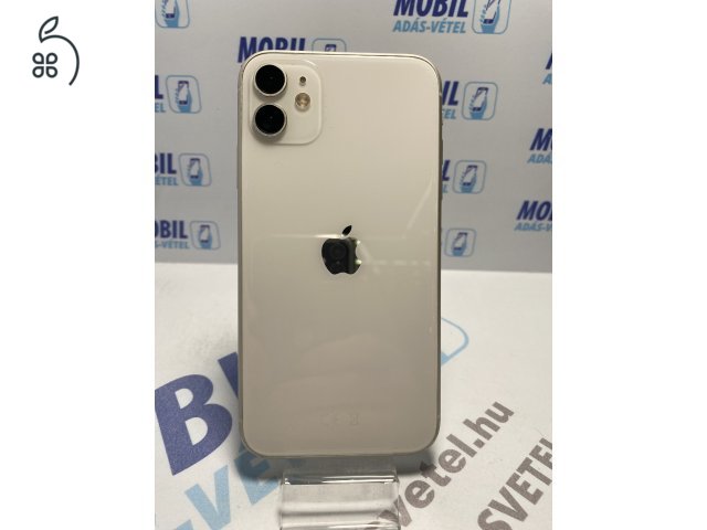 Apple iPhone 11 64 GB White  - Yettel - akku 100% - 12 hó garancia