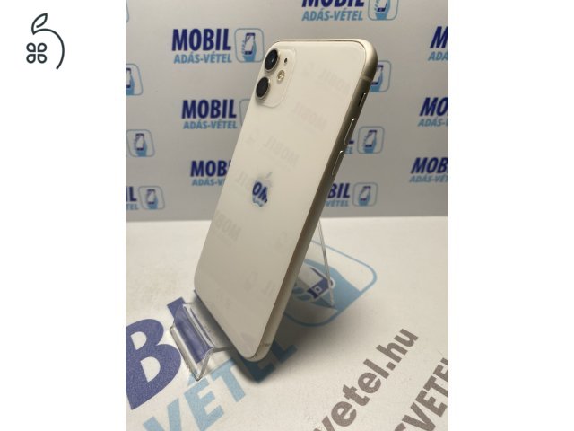 Apple iPhone 11 64 GB White  - Yettel - akku 100% - 12 hó garancia