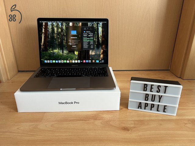 2019 MacBook Pro 13 TB / i5 2.4 GHz / 8GB / 256GB SSD / Magyar / Space Gray / Új Aksival ! ! !