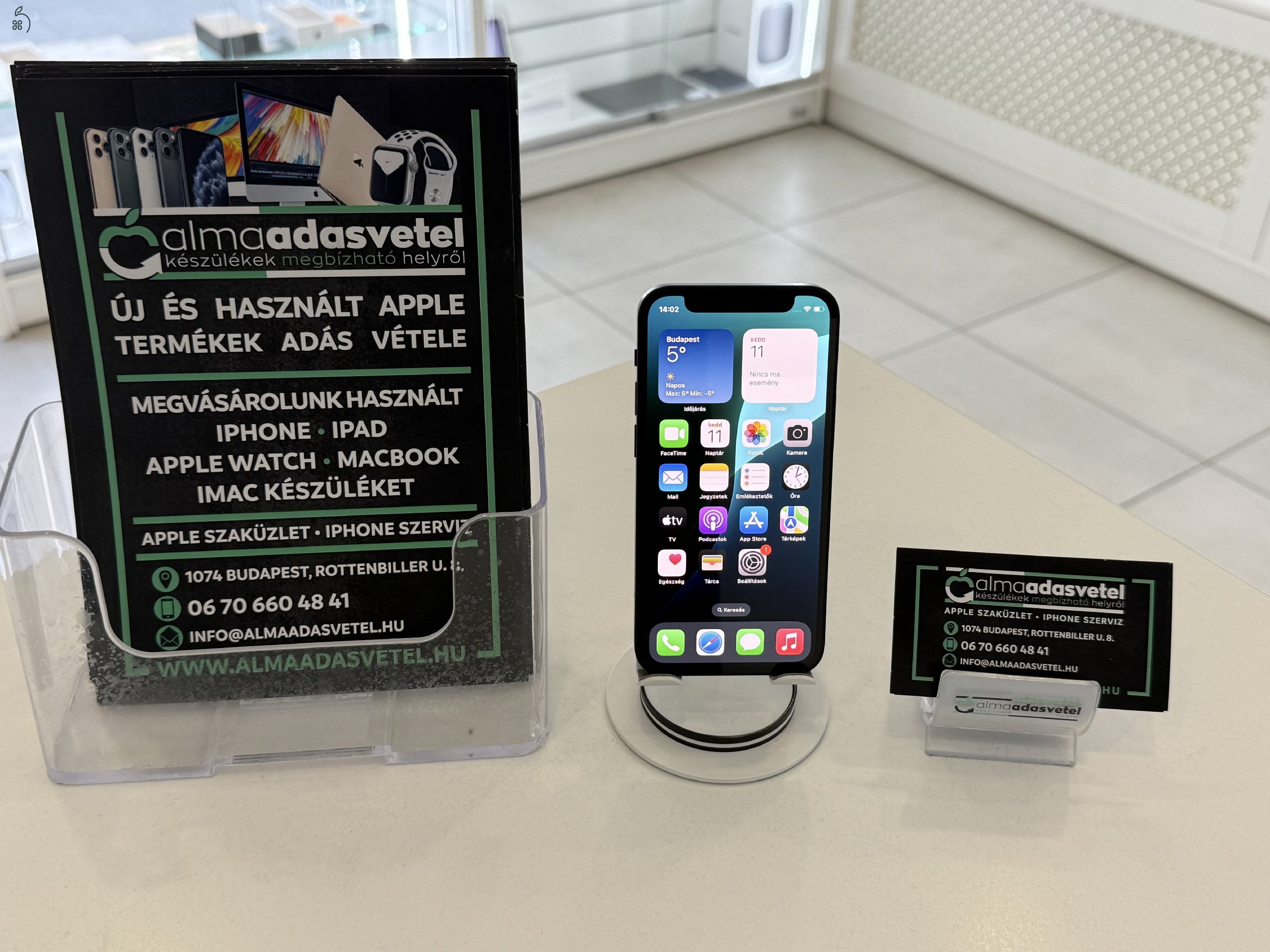 iPhone 12 Mini 128GB Független Újszerű/1-3 hónap gar./Akku 95%/p4038