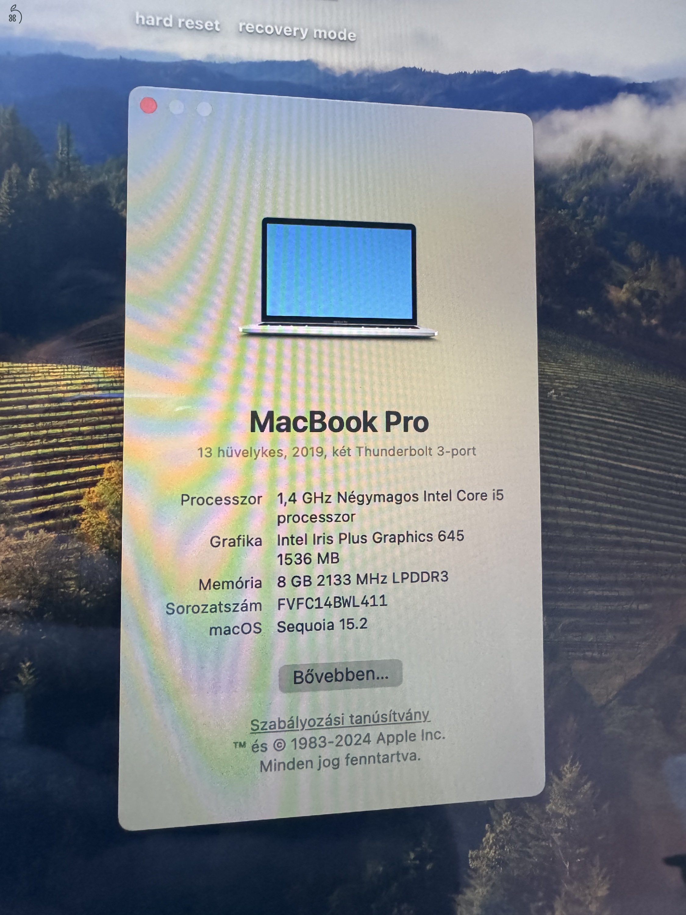 Apple MacBook Pro 13-inch 2019 i5 128GB 8GB