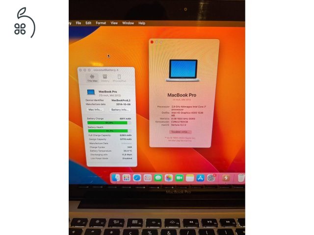 Macbook Pro 2012 Mid 8GB I7 1 TB SSD