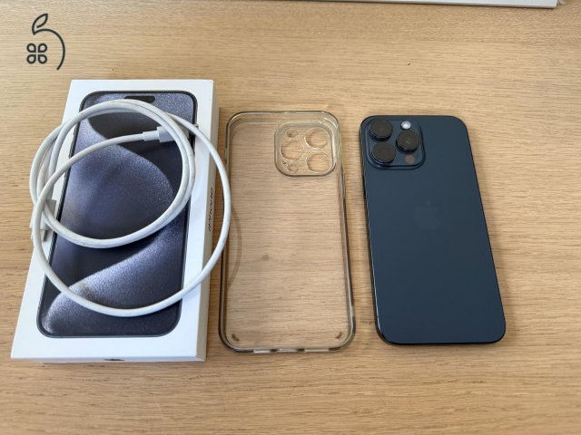 Apple iPhone 15 Pro Max - Blue Titanium - 256 GB Használt, karcmentes 