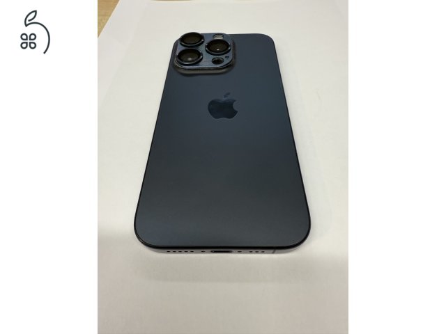 iPhone 15Pro 256 Gb titánkék, 95% akku 1,5 év gari