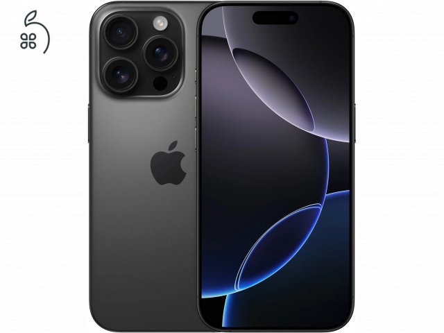 iPhone 16 Pro 128GB Fekete Titán újszerű gyári gari nov 1-ig!