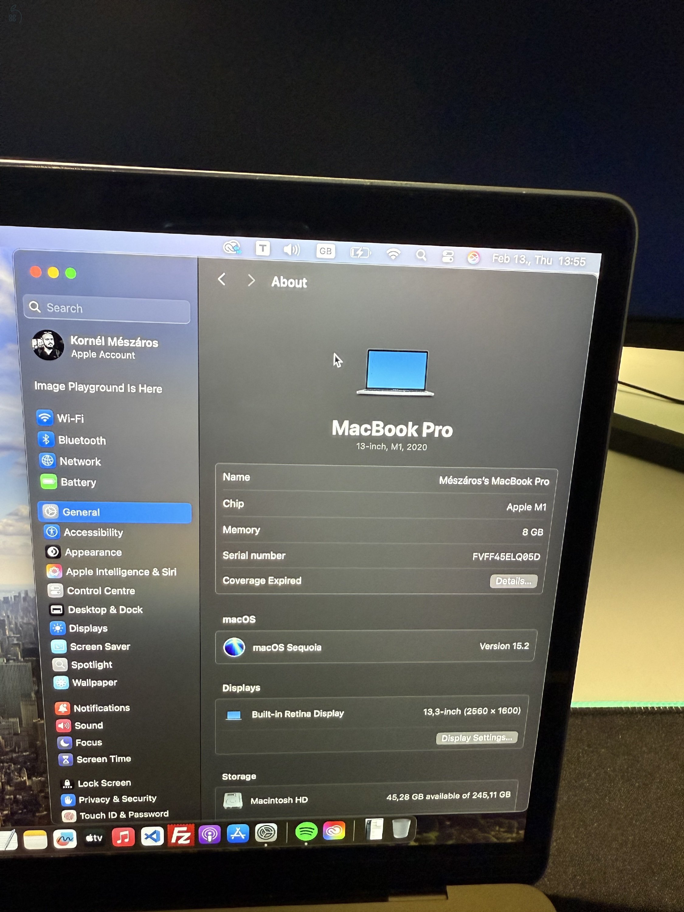 Macbook Pro 13 Retina M1 8gb/256gb Touchbar