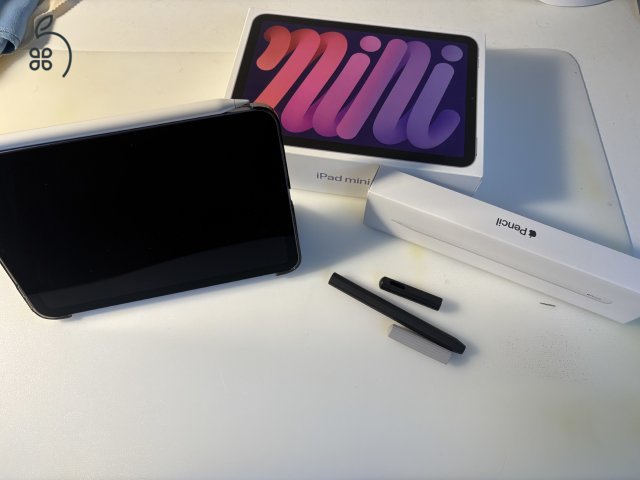 Ipad Mini 6 Wifi lila 64 GB Appla Pencil 2 + tokok, tökéletes állapot