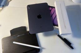 Ipad Mini 6 Wifi lila 64 GB Appla Pencil 2 + tokok, tökéletes állapot