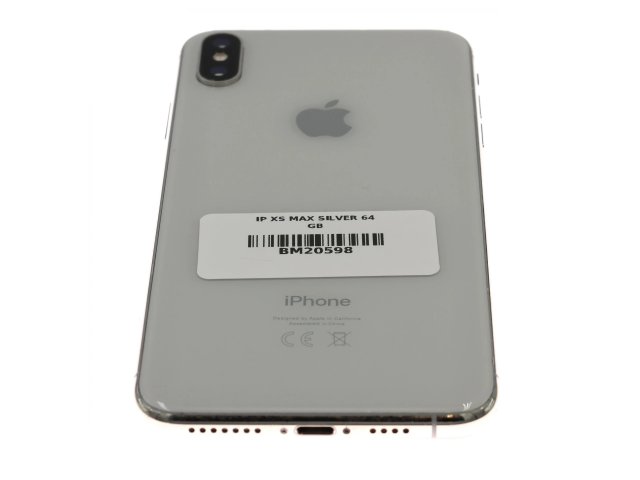 !! 1 ÉV GARANCIA !! iPhone XS Max Silver 64 GB – BM20598 – 100% AKKU