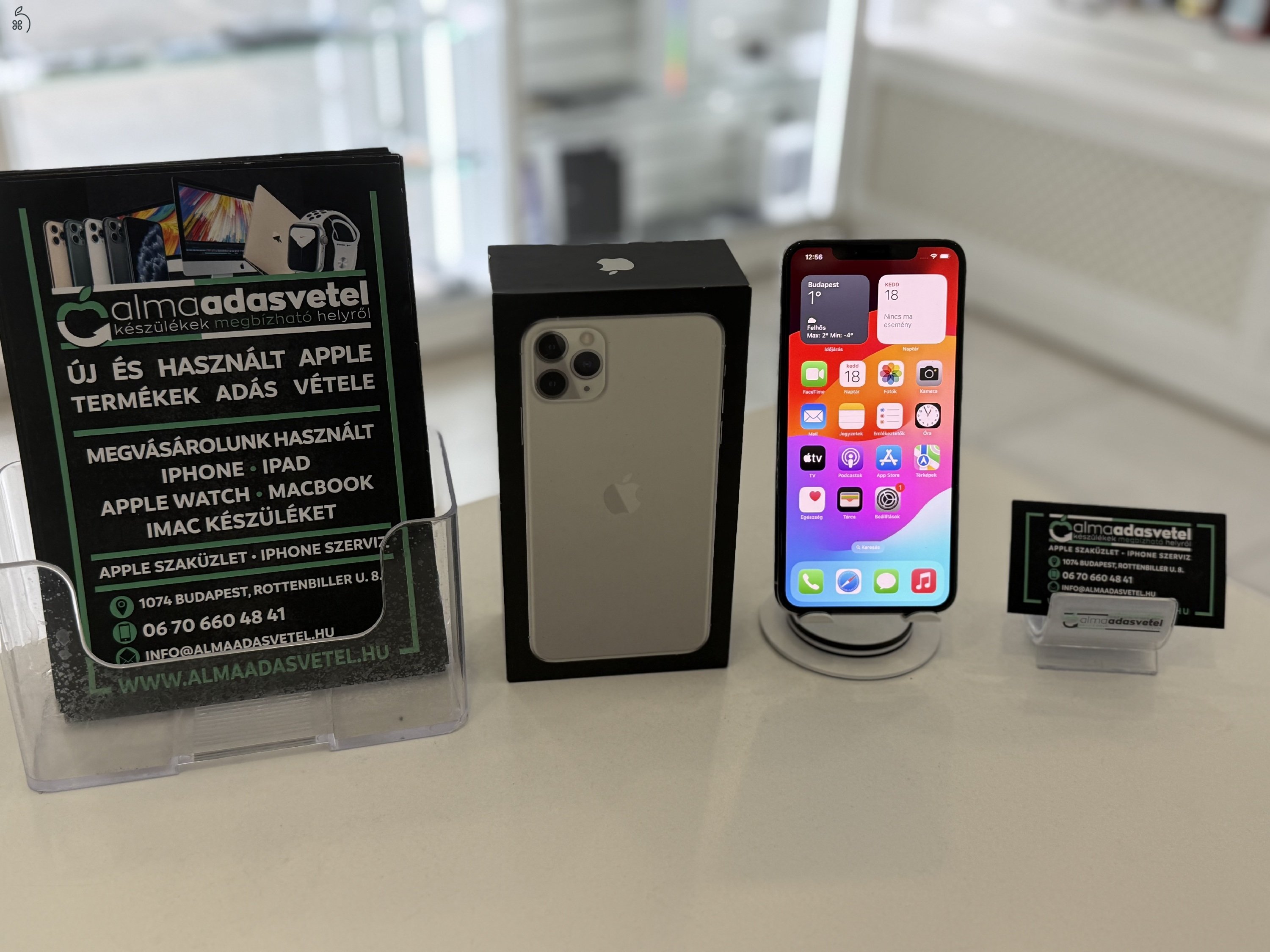 iPhone 11 Pro Max 256GB Független Újszerű/1-3 hónap gar./Akku 100%/p4062