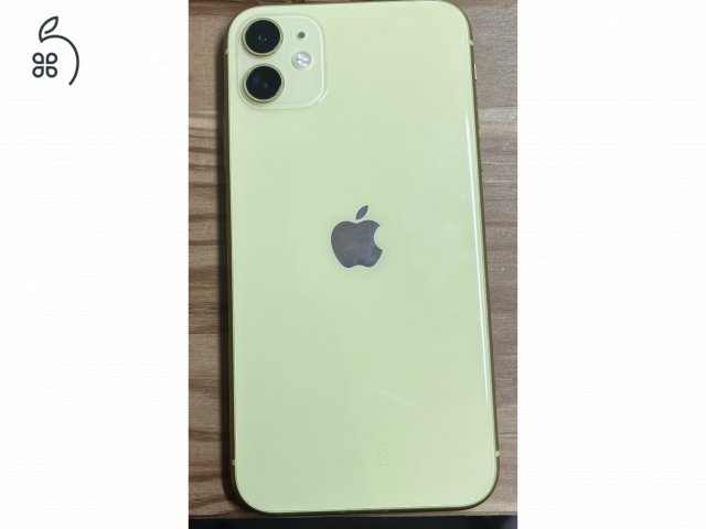 iPhone 11 - 64 Gb - 80% Akku - Sárga - kártyafüggetlen