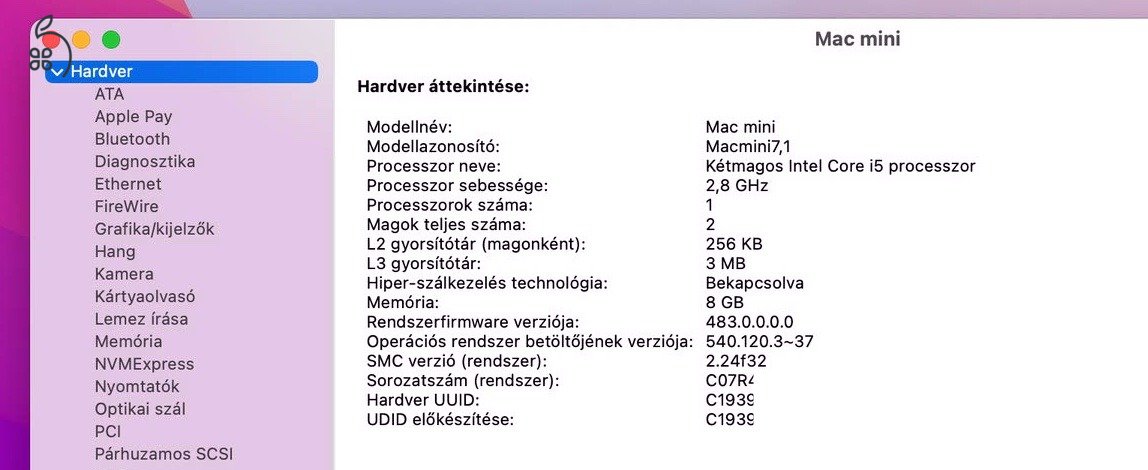 Mac mini (Late 2014) i5 2,8GHz/8GB/1TB Fusion Drive eladó