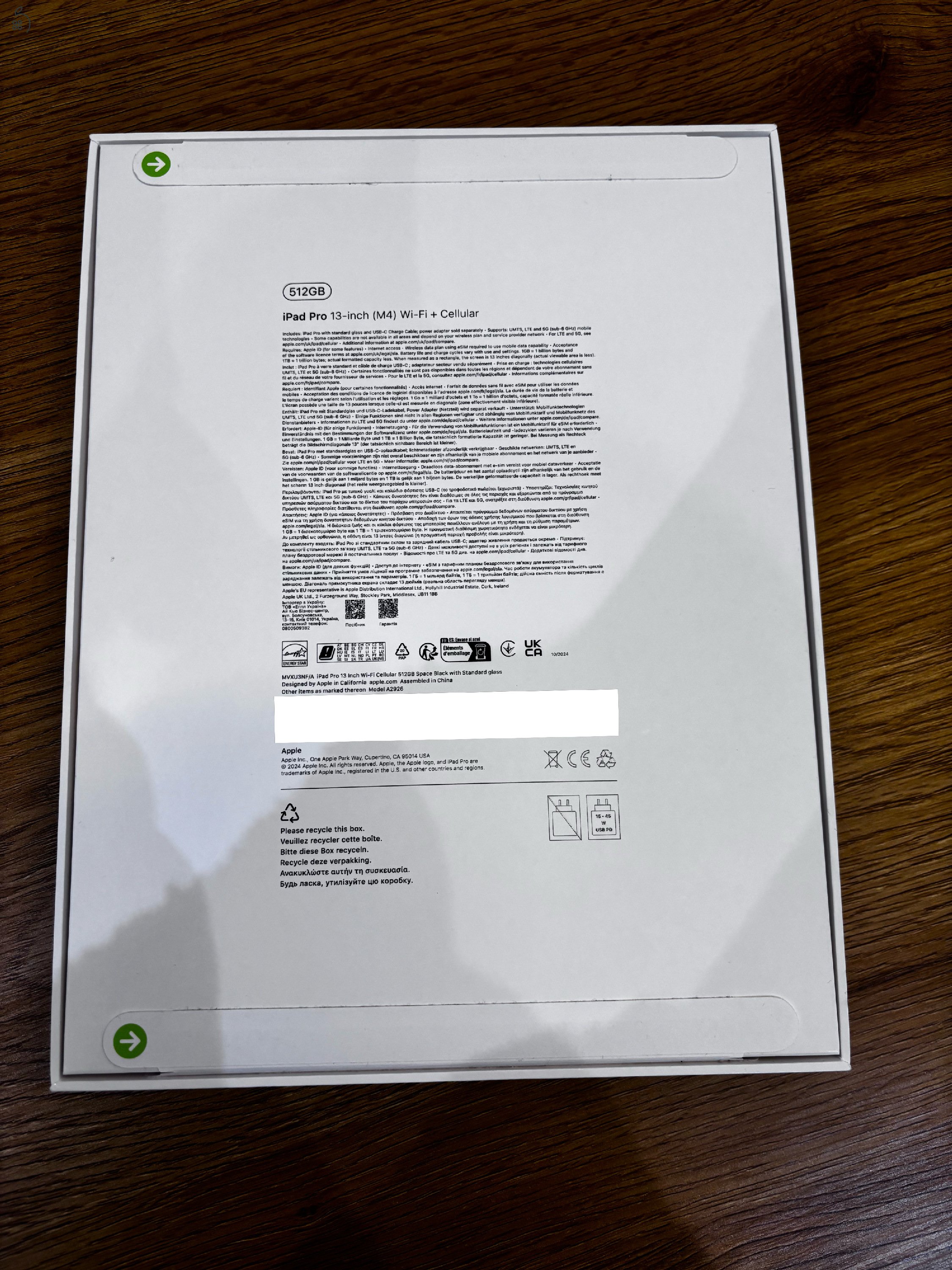 AKCIÓ! Eladó Új Apple iPad Pro 13, 2024, 512GB, Cellular 5G, Space Black