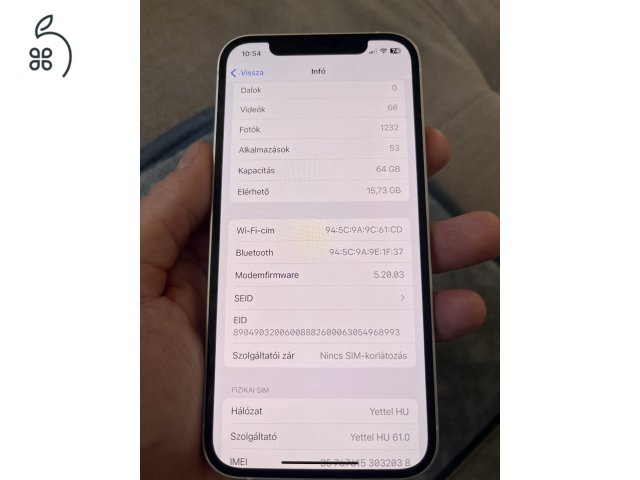 iPhone 12 64GB, független, 91% akku