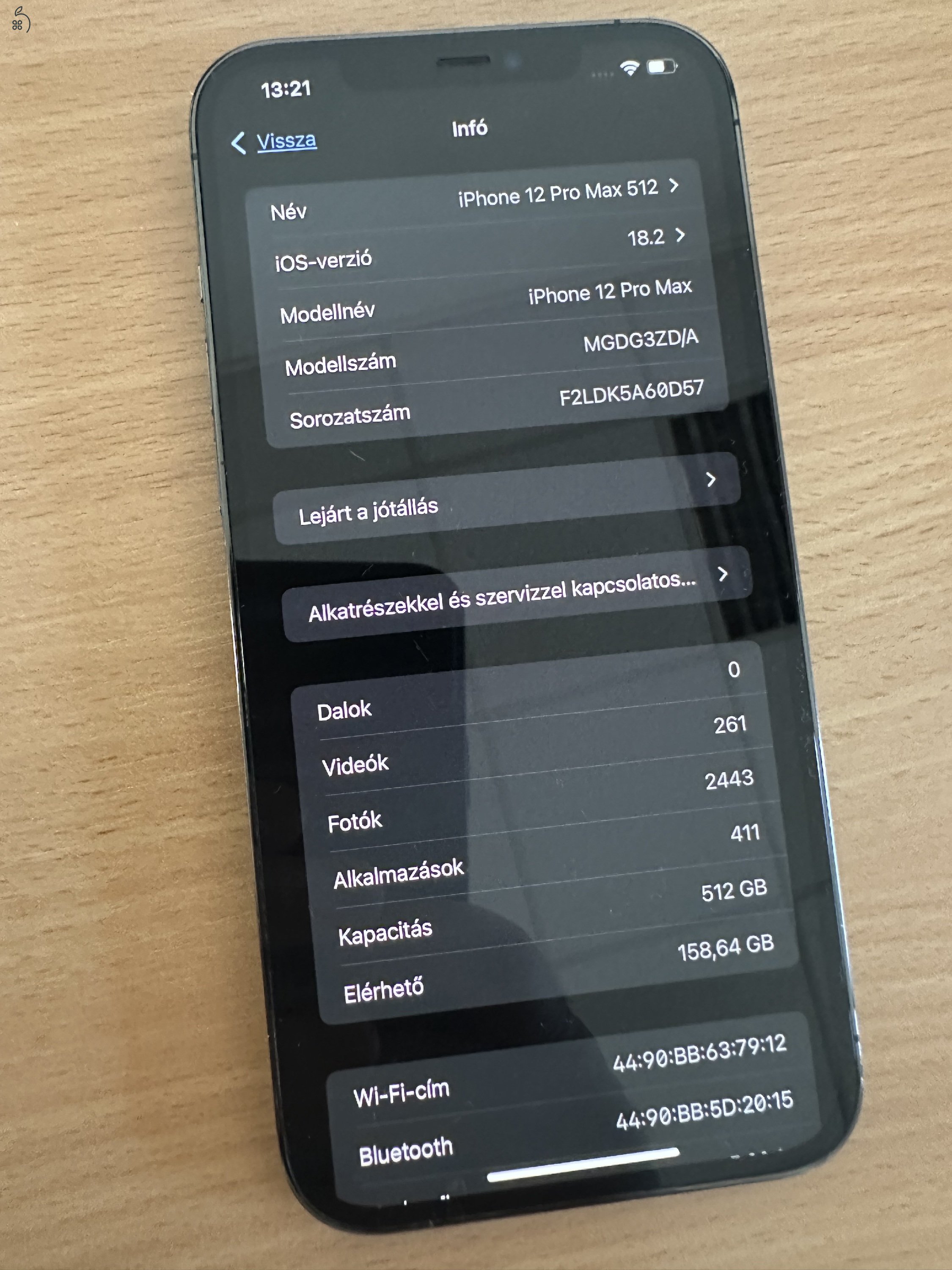 Eladó iphone 12 Pro Max 512 GB + Eredeti Apple tok