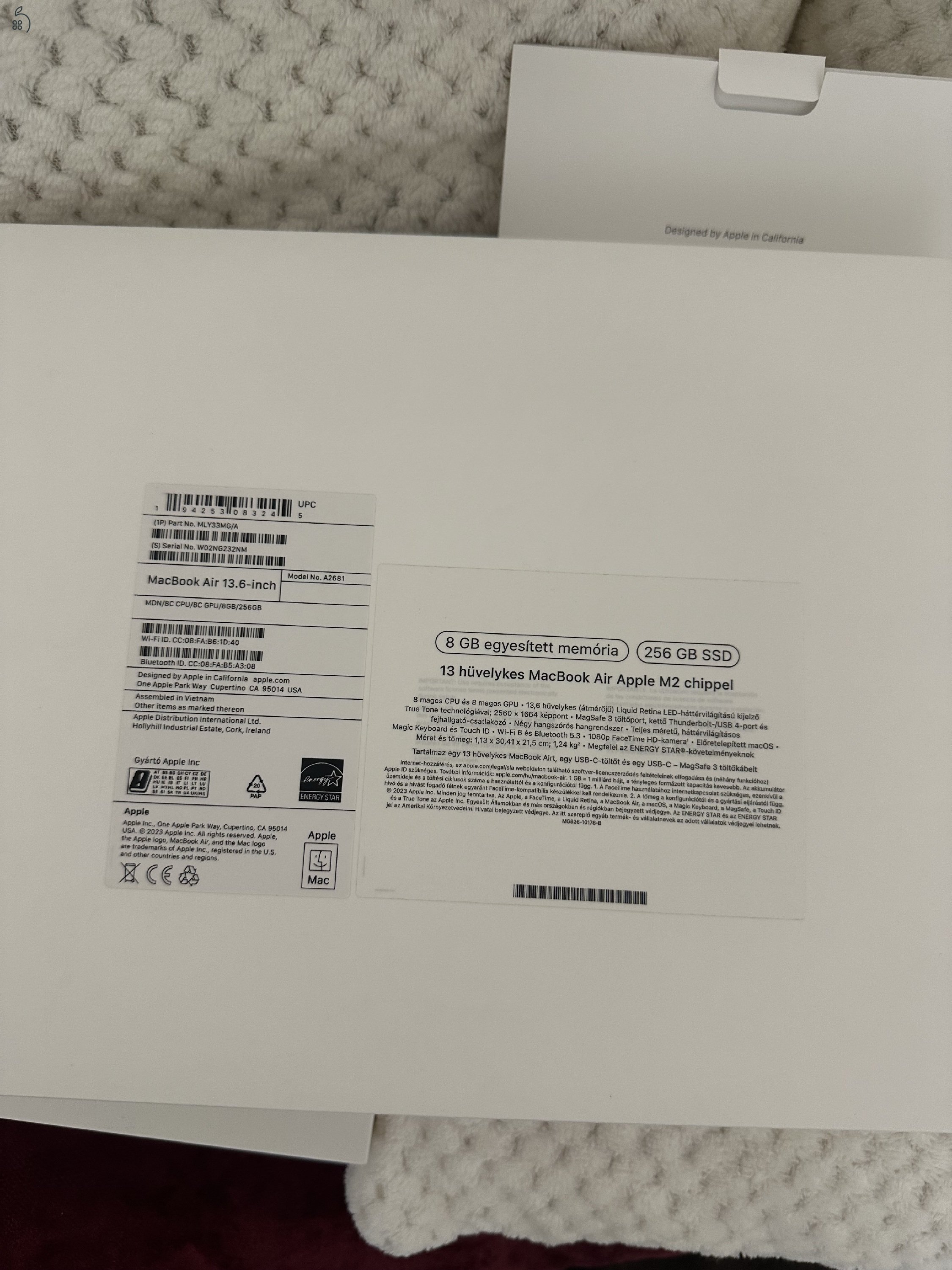 APPLE MacBook Air 2022 13,6