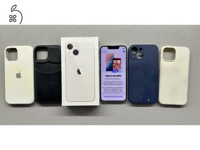 Eladó Iphone 13 mini Starlight, 256 GB, kártya független, kitűnő  állapotú, karcmentes, gyári tartozékok, tok, üvegfólia, származási garancia. 