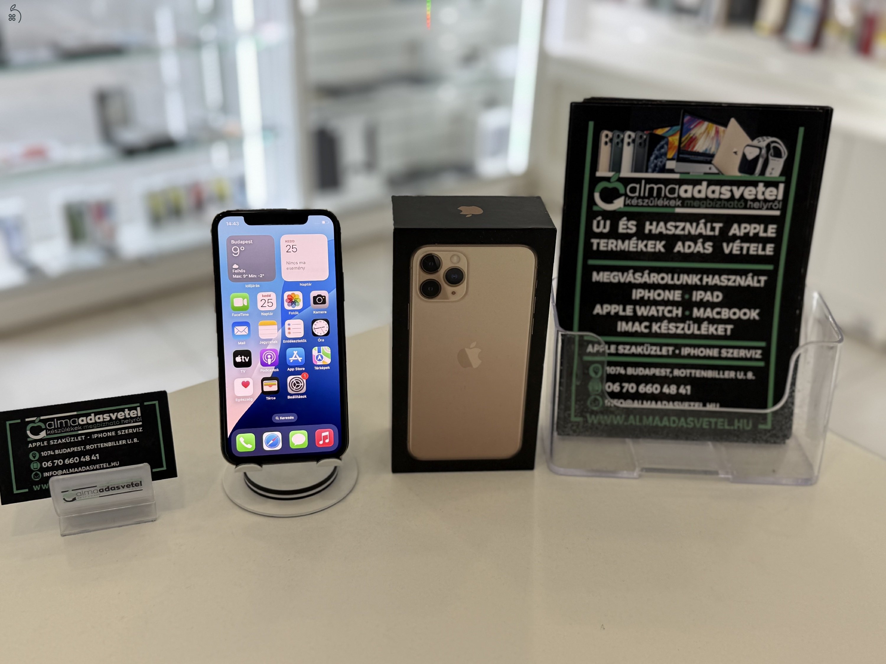 iPhone 11 Pro 64GB Független Megkímélt/1-3 hónap gar./Akku 100%/p4087